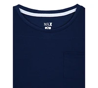 Max & Olivia Big Boys Waffle Thermal Top Shorts Pajama Set