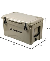 EchoSmile 25/30/35/40 Quart Rotomolded Cooler, 5 Days Protale Ice Cooler, Ice Chest Suit for Bbq, Camping, Pincnic, and Other Outdoor Activities