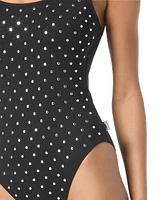 Michael Kors Women's Studded Scoop-Neck One-Piece Swimsuit