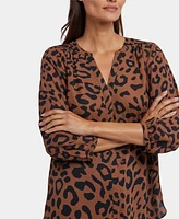 Nydj Women's Pintuck V Neck Top