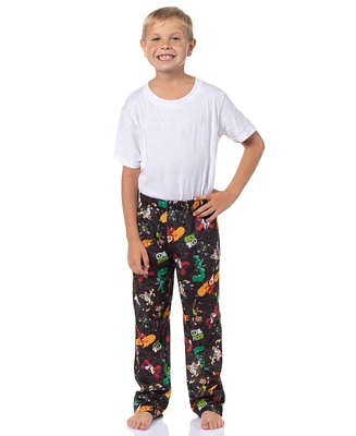 Ben 10 Boys Cartoon Omnitrix Characters Aliens Tossed Print Sleep Pajama Pants