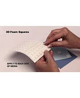 3D Foam Squares: Thin 1mm White Mix - 10 Pack