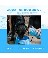 Aqua-Fur Dog Bowl 18oz: Arctic Sky