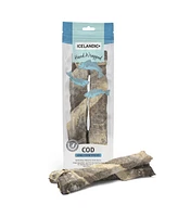 Cod Skin Hand Wrapped Dog Chew Stick: Long 10" - 2pk