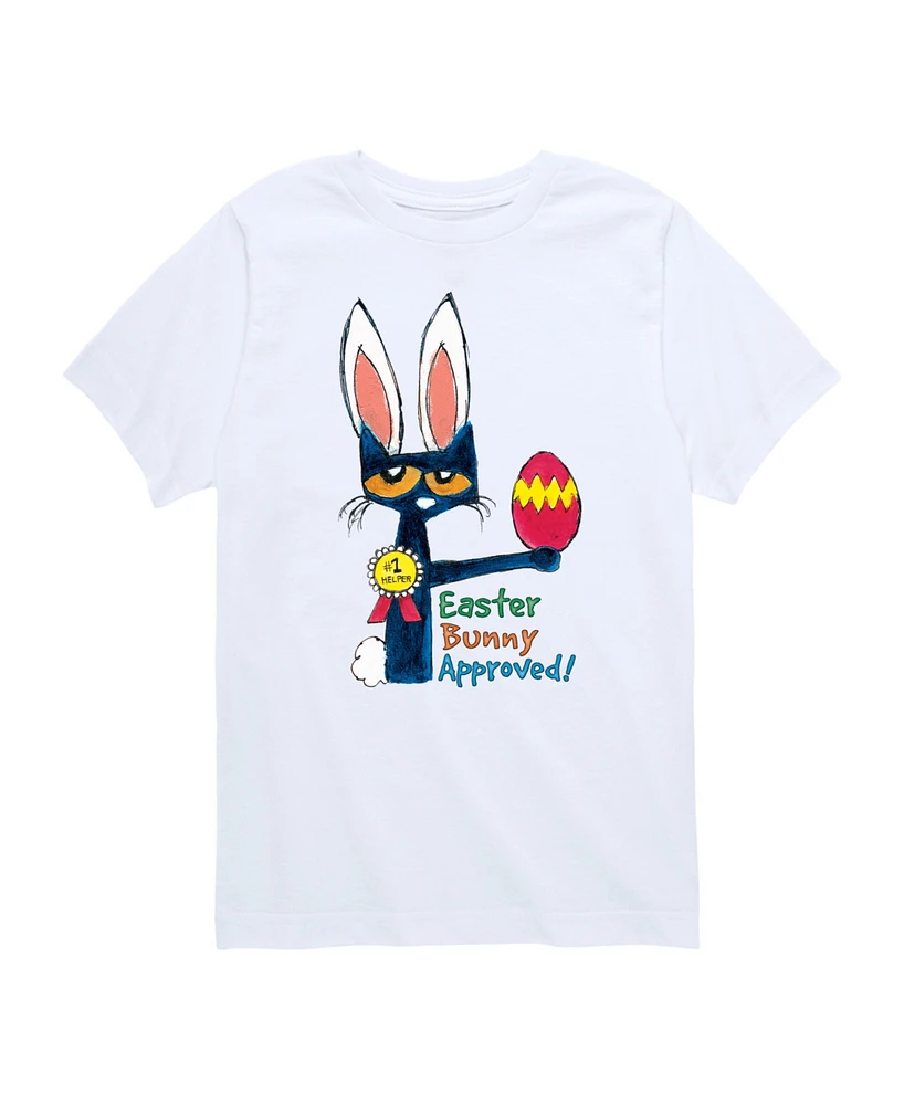 Hybrid Toddler and Big Boys Pete The Cat Easter Bunny Approved Graphic T-Shirt