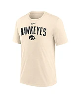 Nike Men's Cream Iowa Hawkeyes Natural Arch Logo Tri-Blend T-Shirt