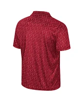 Colosseum Men's Crimson Indiana Hoosiers Sublimated Golf Polo Shirt