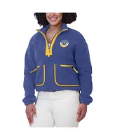 Wear by Erin Andrews Women's Royal Buffalo Sabres Polar Fleece Half-Zip Jacket