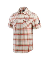 Fanatics Men's Red Arizona Diamondbacks Plaid Full-Snap Shirt