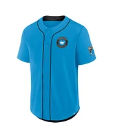 Fanatics Men's Blue Charlotte Fc Injury Time Baseball Jersey