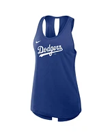 Nike Women's Royal Los Angeles Dodgers Crisscross Performance Tank Top
