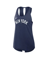 Nike Women's Navy New York Yankees Crisscross Performance Tank Top