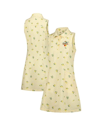 Puma Women's Yellow Arnold Palmer Invitational Lemons Woven Dress