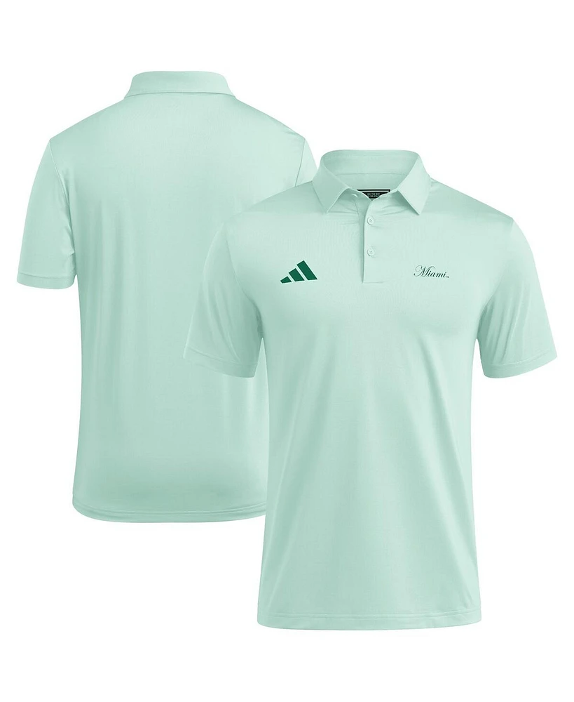 Adidas Men's Green Miami Hurricanes Ultimate 365 Polo Shirt