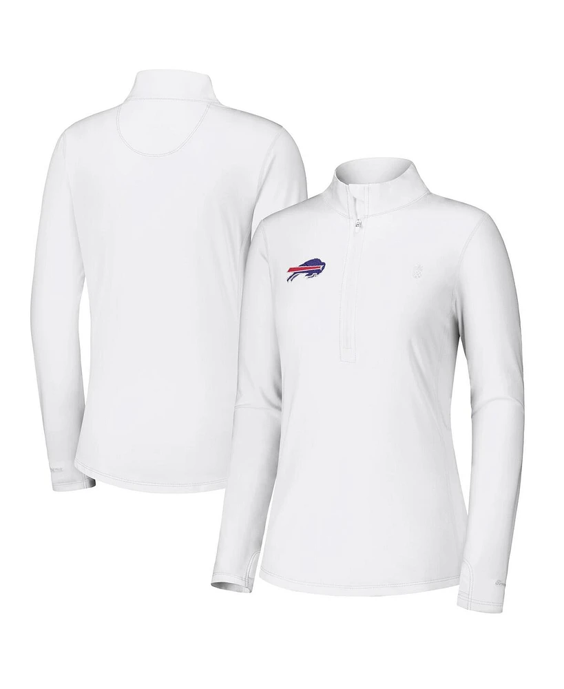 Tommy Bahama Women's White Buffalo Bills Sport Playa Vista Quarter-Zip Jacket