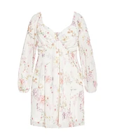 City Chic Plus Size Flirty Floral Dress