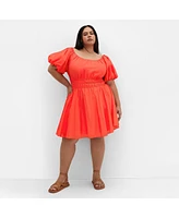 City Chic Plus Lillian Balloon Sleeve Dress