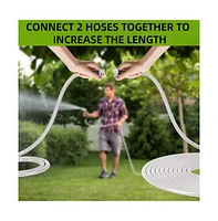 Garden Hose Stainless Steel Heavy Duty Water Hose No-Kink Rust Proof for Yard Outdoor