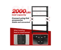 Universal Adjustable Storage Rack Black (120x40x180cm