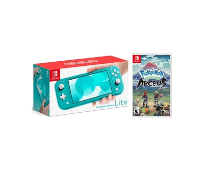 Nintendo Switch Lite Turquiose Bundle With Pokemon Legends Arceus Game