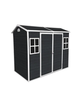 Mondawe 8x4ft Outdoor Storage Shed with Floor and 2 Windows