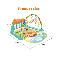 Baby Play Mat Newborn Piano Toys Music Mirror Gym Floor Playmat Infants