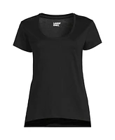 Lands' End Plus Supima Cotton Short Sleeve Scoop Neck Tee