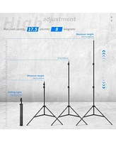 Neewer Photography Light Stand, 3-6.6ft/92-200cm Adjustable Sturdy Tripod Stand for Reflectors, Softboxes, Lights, Umbrellas, Load Capacity: 17.6lb/8k