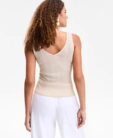 I.n.c. International Concepts Women's Ribbed Sleeveless V-Neck Tank, Exclusively at Macy's