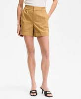 I.n.c. International Concepts Women's Embellished Cuffed Shorts, Exclusively at Macy's