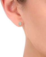 Diamond Oval Bezel Cluster Stud Earrings (1/5 ct. t.w.) in 14k Gold