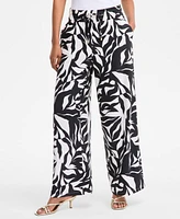 I.n.c. International Concepts Women's Printed Wide-Leg Pants, Exclusively at Macy's