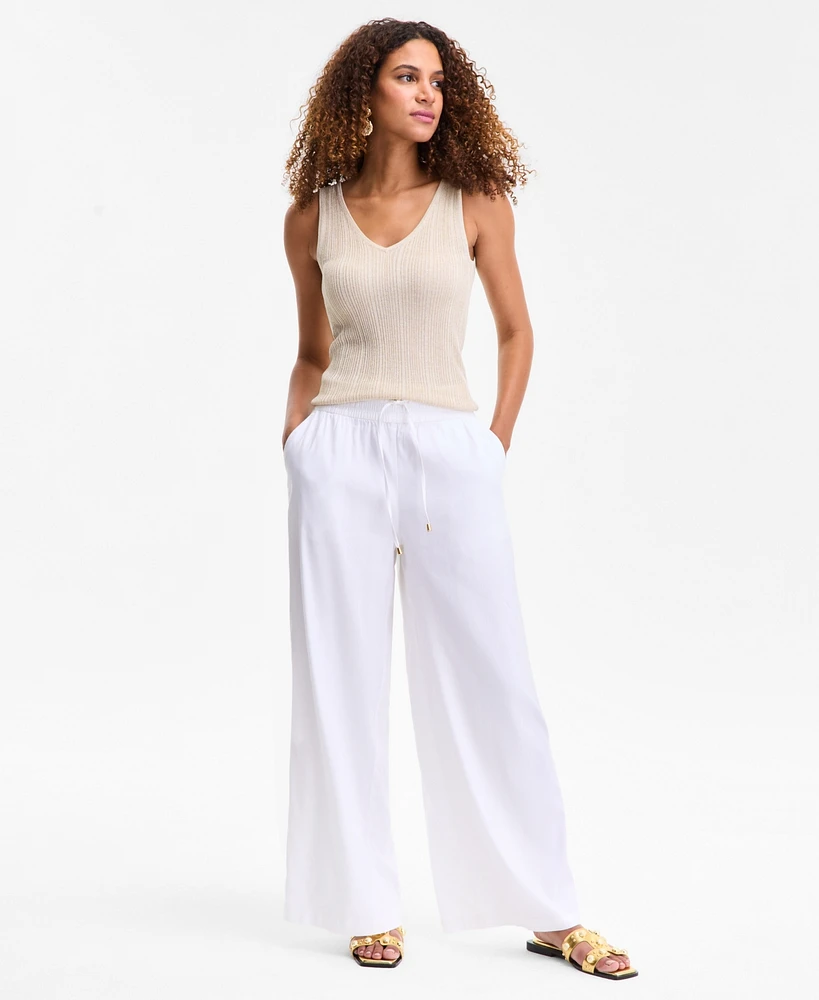 I.n.c. International Concepts Women's High Rise Wide-Leg Pants, Exclusively at Macy's