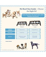 Country Living Rustic Dog Bone Elevated Feeder with 2 Stainless Steel Bowls (2 qts Each)