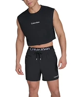 Calvin Klein Men's Cropped Logo Swim Tank Top