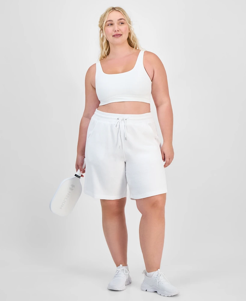 Id Ideology Plus Cotton-Blend Pull-On Bermuda Shorts, Exclusively at Macy's