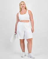 Id Ideology Plus Cotton-Blend Pull-On Bermuda Shorts, Exclusively at Macy's
