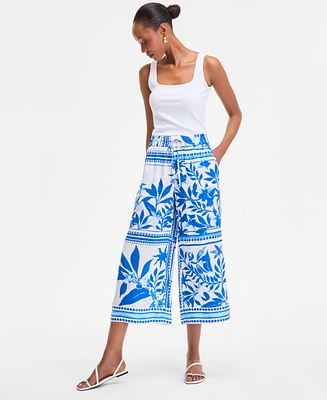 I.n.c. International Concepts Women's Printed Wide-Leg Cropped Pants, Exclusively at Macy's