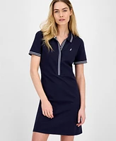 Nautica Jeans Women's Zip Polo Dress