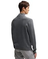Boss by Hugo Men's Knit Pinstripe Zip-Up Cardigan