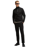 Boss by Hugo Men's Double B Monogram Zip-Neck Sweatshirt