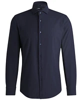 Boss by Hugo Boss Men's Structured Performance Slim-Fit Dress Shirt