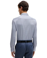 Boss by Hugo Boss Men's Patterned Performance Slim-Fit Dress Shirt