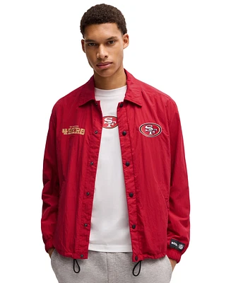 Hugo Boss x Nfl Embroidered Branding Water-Repellent Jacket