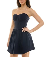Juniors' Sweetheart Fit & Flare Mini Dress, Created for Macy's