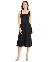 Donna Morgan Women's Square-Neck Sleeveless Side-Slit Dress