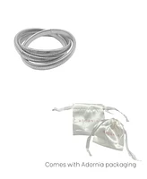 Adornia Silver Omega Chain Triplet Bracelet