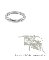 Adornia Silver Texturized Bangle