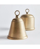 6.4" La Taverna Decorative Cast Aluminum Tabletop Centerpiece Bells, Set of 2
