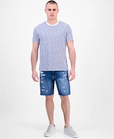 Guess Men's Baxter Short Sleeve Striped Crewneck T-Shirt